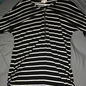 Black and white cuffed dress